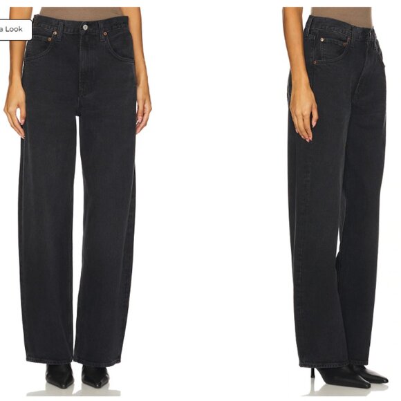 Agolde Denim - AGOLDE Low Curve Jeans in Black Tar Size 25